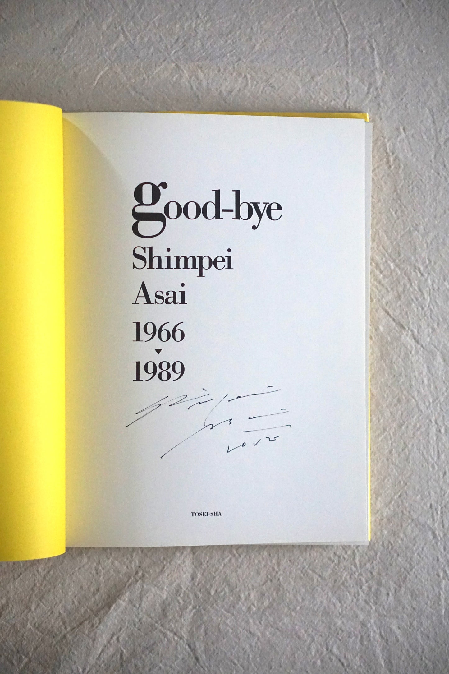Goodbye Shimpei Asai 1966-1989 Signed