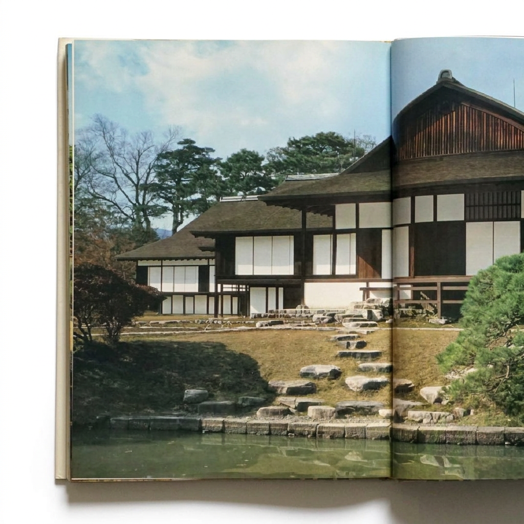 图2：建筑与池塘内页