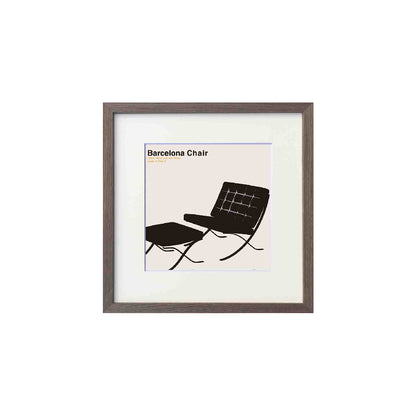 Toshiaki Yasukawa Barcelona Chair Poster（フレーム付き） kokiriyama