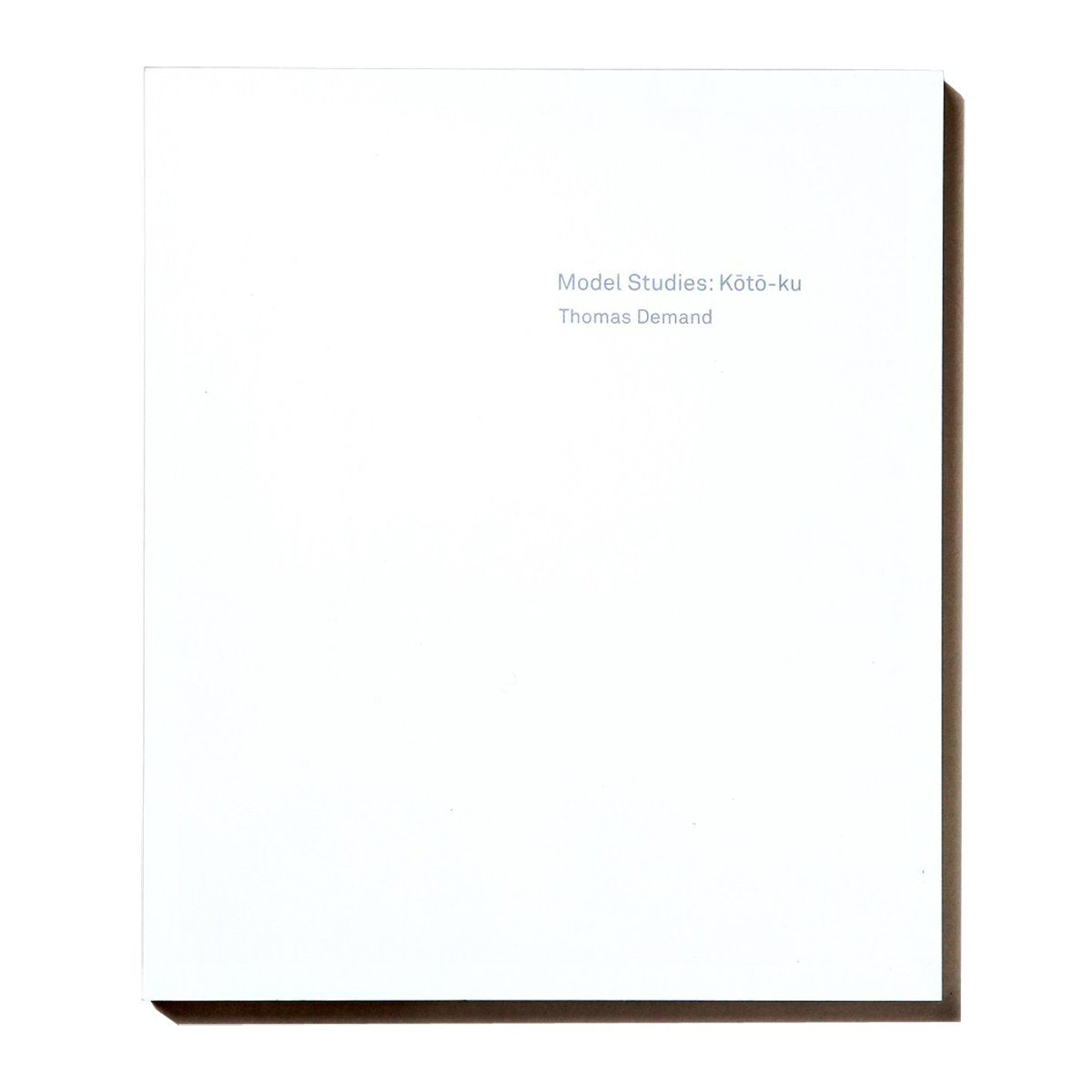 「NEW BOOKS」"Model Studies: K_t_-ku (IMA photobooks) Photographs by Thomas Demand