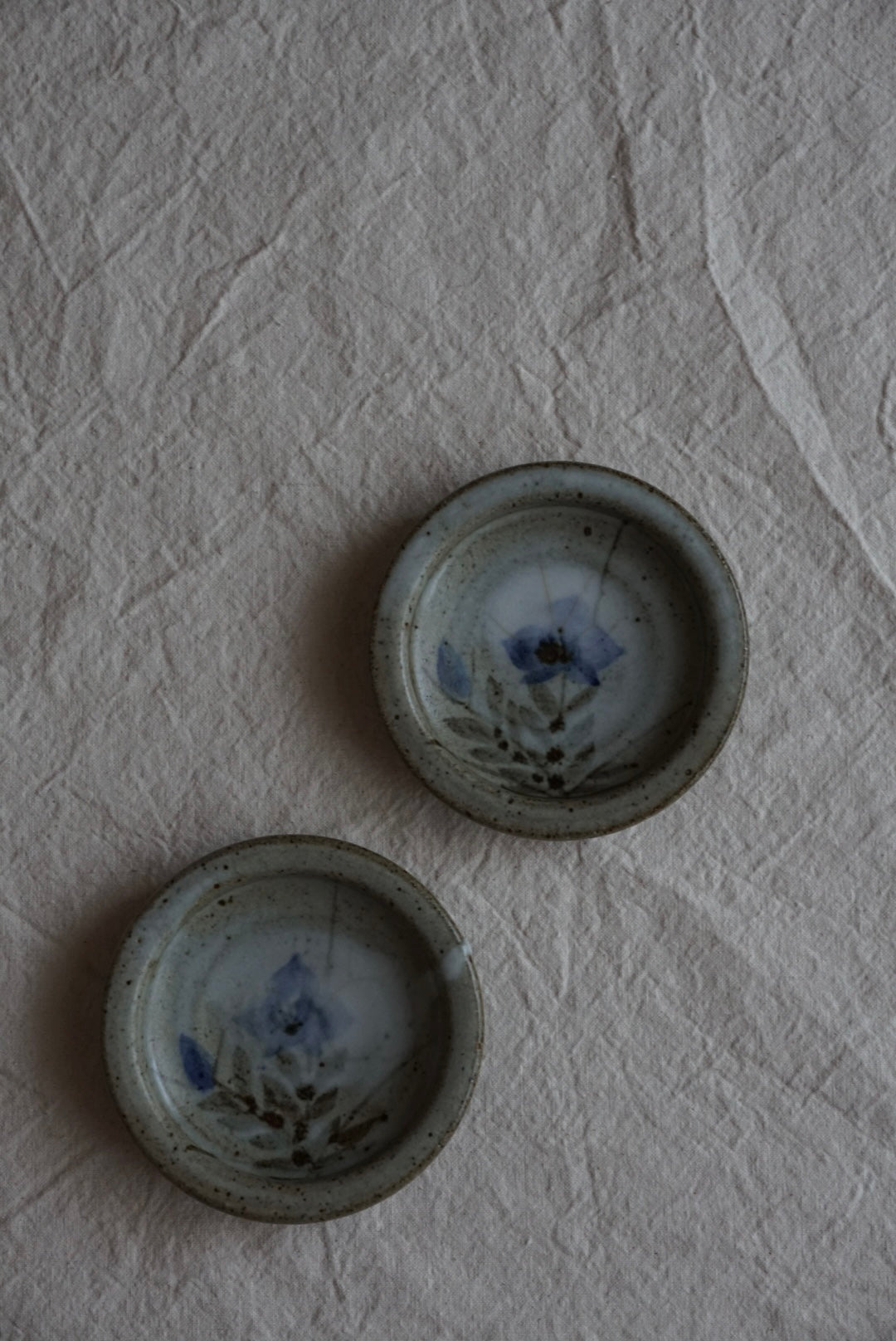 Pair of Blue and White Small Plates