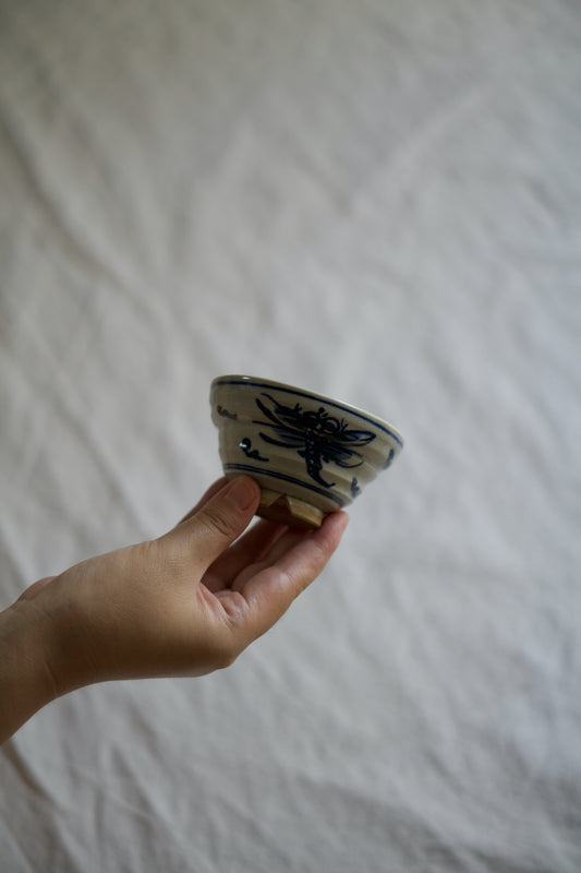 Small bowl with dragonfly design